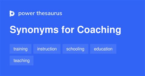 coaching sinonimo
